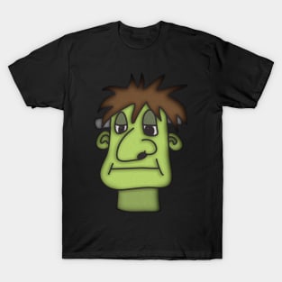 Green Goofy Halloween Face T-Shirt